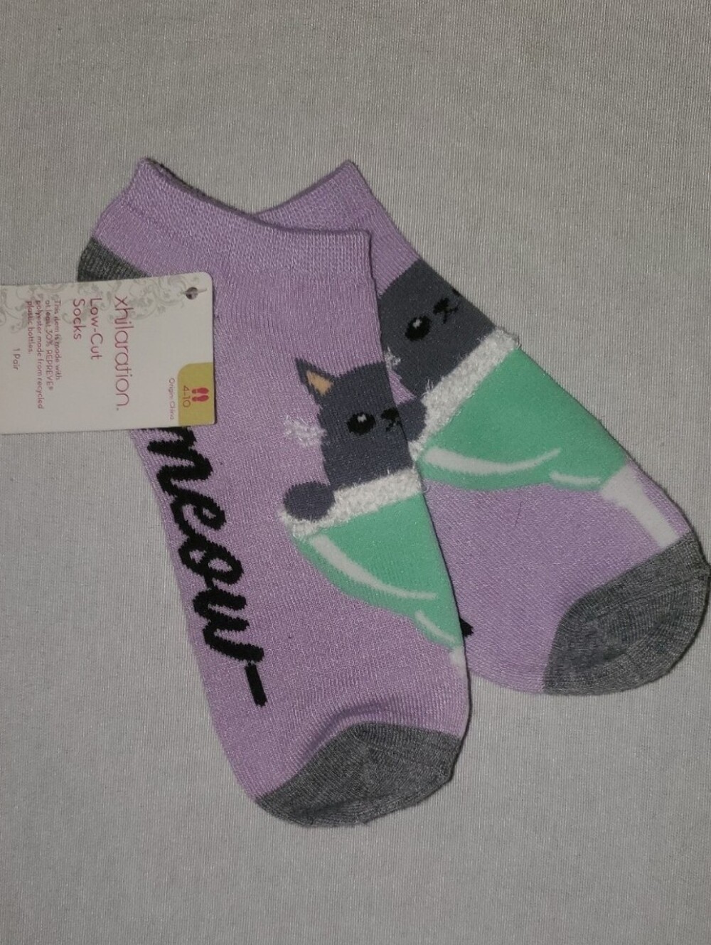Women's Socks Size 4-10 Cat Socks Women Cute Socks Kitten Socks Xhilaration NEW